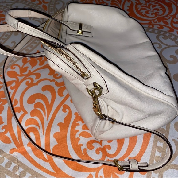 COACH white and gold leather satchel - Picture 5 of 5